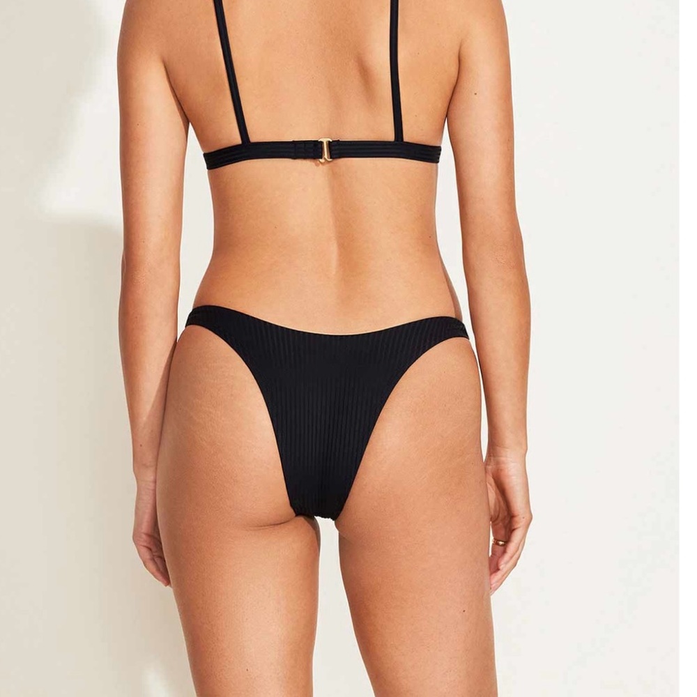 Vitamin A Black Ribbed Bikini Bottom